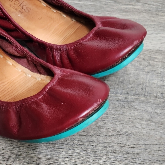 Tieks Gavrieli Ballet Flats Burgundy Red Leather Flats - Picture 9 of 15